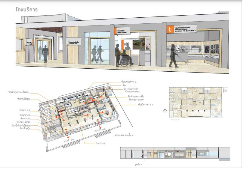 Proposed service corridor of interior exhibition